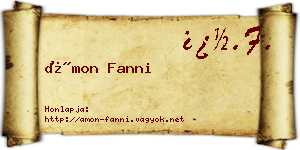 Ámon Fanni névjegykártya