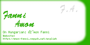 fanni amon business card